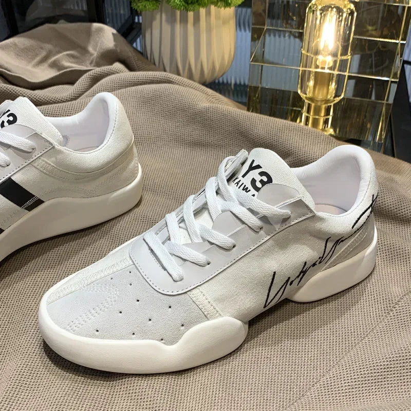 Y3KAIWA Men Casual Shoes Genuine Leather and Canvas Breathable Women Sneakers Outdoor Sports Shoes Zapatos Luxury Fashion Shoes