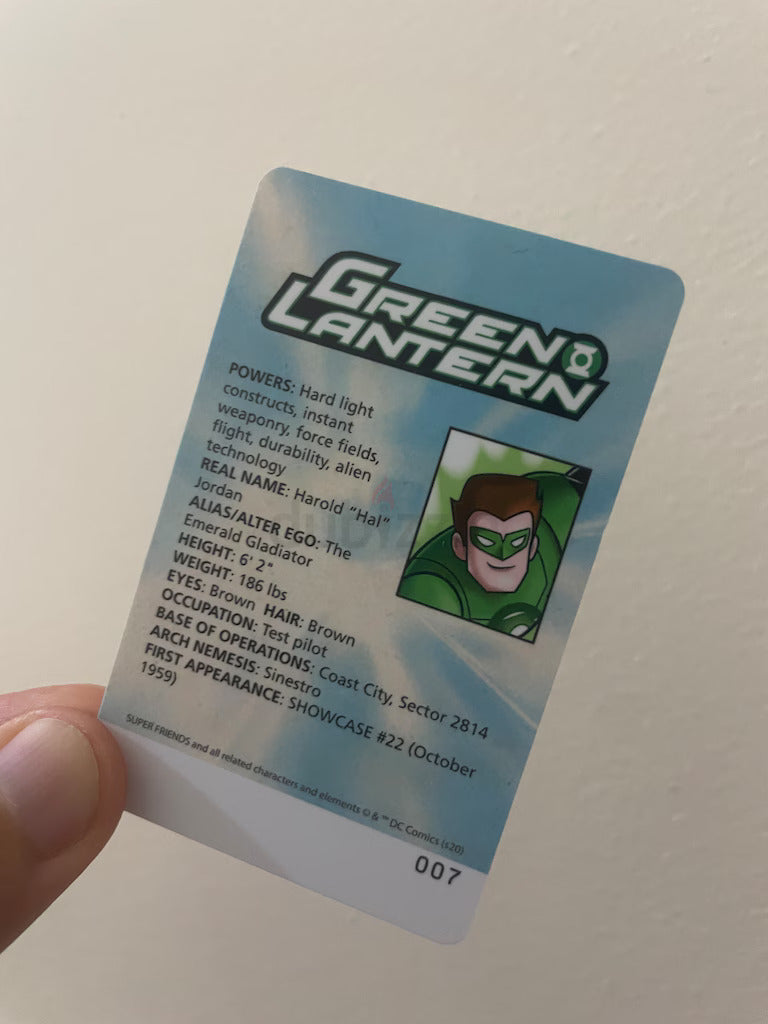 DC Comics Coin Pusher Cards Series 4 The Green Lantern #007 No Barcode